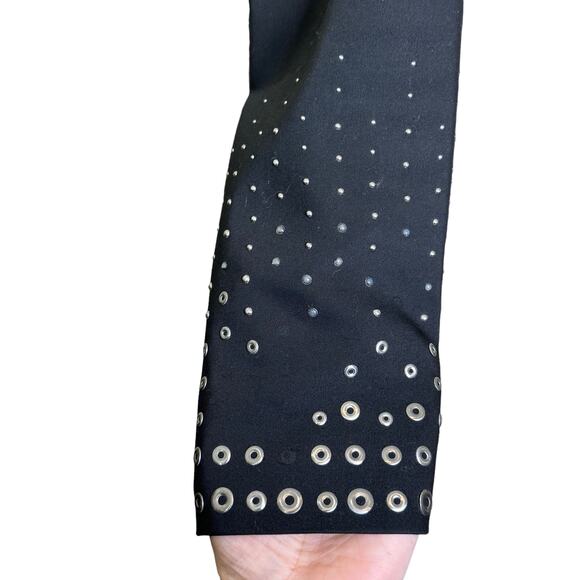 ZARA black studded sleeves one button tuxedo jacket size Small - Picture 8 of 13